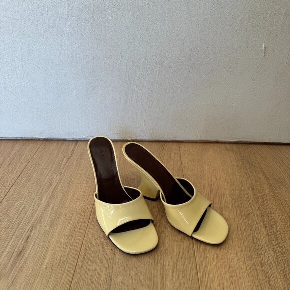 BY FAR Beige Tais Heeled Sandals Size 37 - Picture 1 of 3